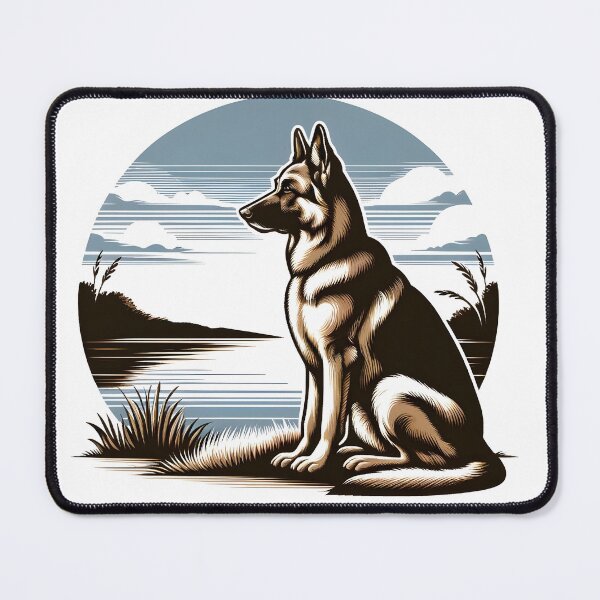 Item preview, German Shepherd Landscape Nature Lake designed and sold by DesignMT.