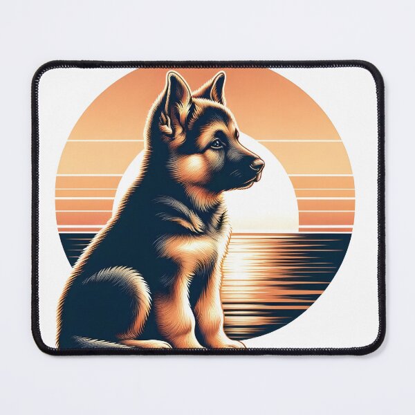 Item preview, German Shepherd Puppy Sunset designed and sold by DesignMT.