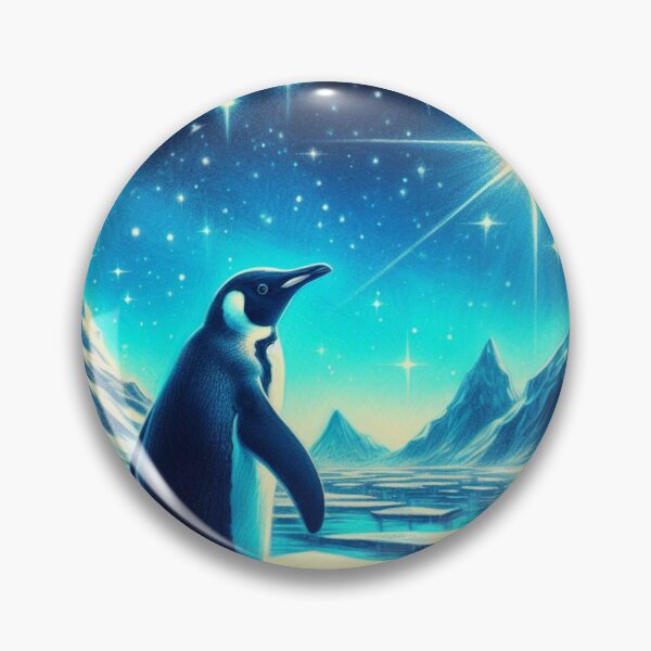 Item preview, Penguin watching the night sky designed and sold by SilverFrog.