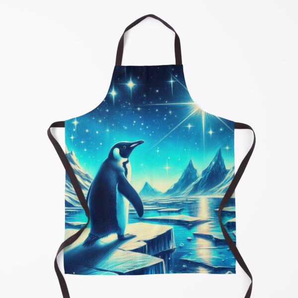 Item preview, Penguin watching the night sky designed and sold by SilverFrog.
