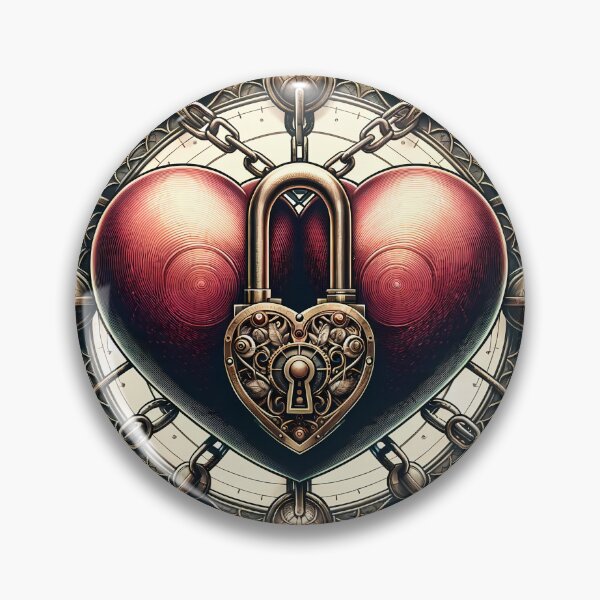 Item preview, Steampunk Heart Lock - Timeless Affection designed and sold by Pixel Dome.