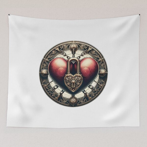 Item preview, Steampunk Heart Lock - Timeless Affection designed and sold by Pixel Dome.