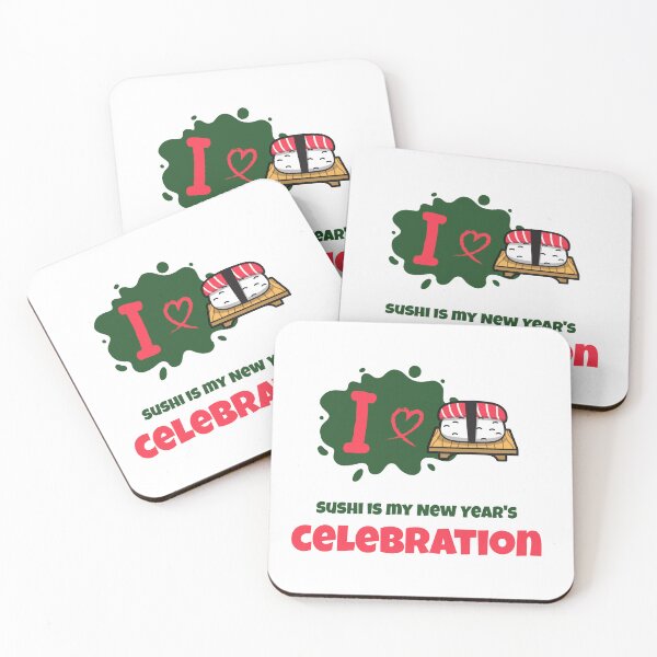 Item preview, I LOVE SUSHI,SUSHI,SUSHI FAN,SUSHI LOVE,WASABI,CELEBRATING NEW YEAR,ENGLISH,GERMAN,SLOGAN designed and sold by Luckybliss-RE.