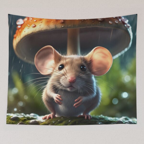 Item preview, Cute Mouse Under Mushroom  designed and sold by Gabriela McDaniel.