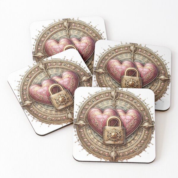 Item preview, Eternal Love Mechanism - Ornate Steampunk Hearts designed and sold by Pixel Dome.
