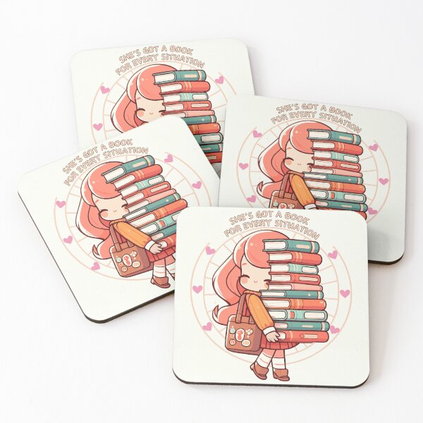Item preview, Kawaii Shes Got A Book For Every Situation designed and sold by TomFrontierArt.