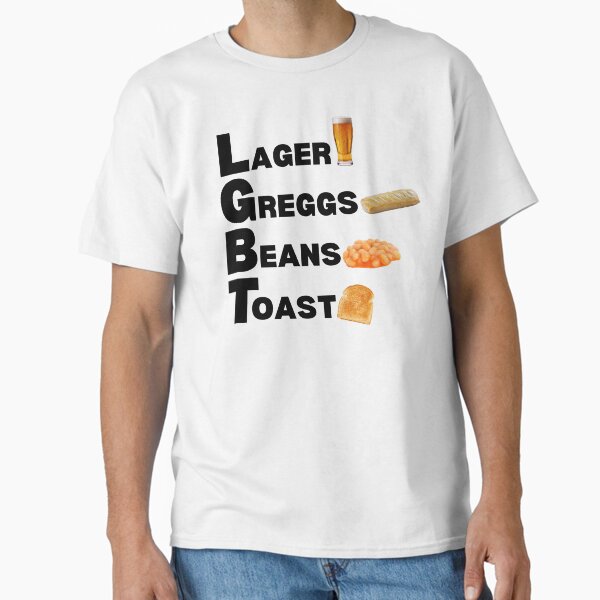 Vista previa del artículo con la obra «Lager, greggs, frijoles, tostadas», diseñado y vendido por killzak.