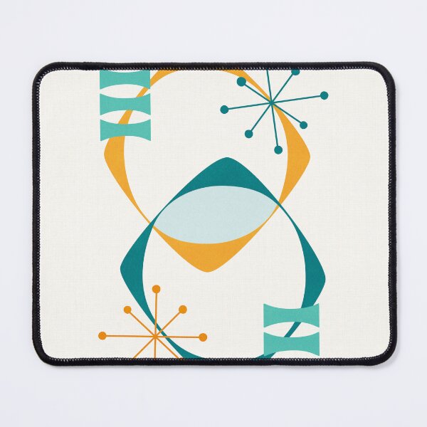 Item preview, Retro Mid Century Atomic Space Age 24 Teal, Aqua, Orange designed and sold by trdstudio.