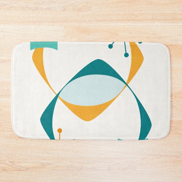 Item preview, Retro Mid Century Atomic Space Age 24 Teal, Aqua, Orange designed and sold by trdstudio.