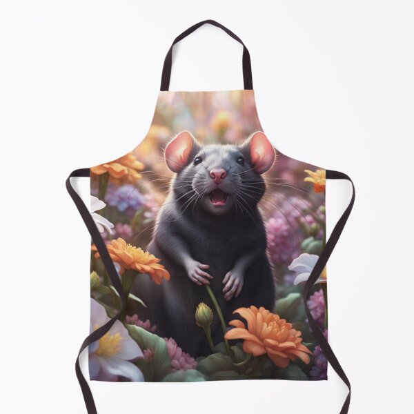 Item preview, Black Rat In Flowers designed and sold by Gabriela McDaniel.