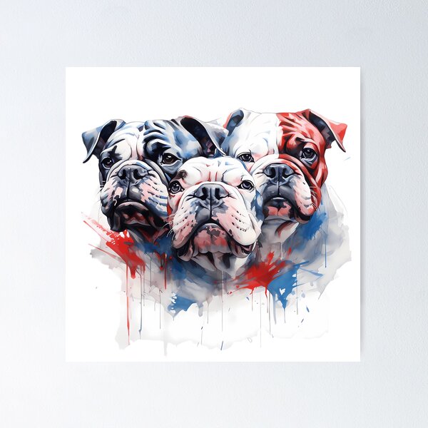 Item preview, Bulldog in ink painting designed and sold by forget45studio.