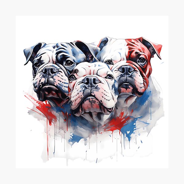 Item preview, Bulldog in ink painting designed and sold by forget45studio.