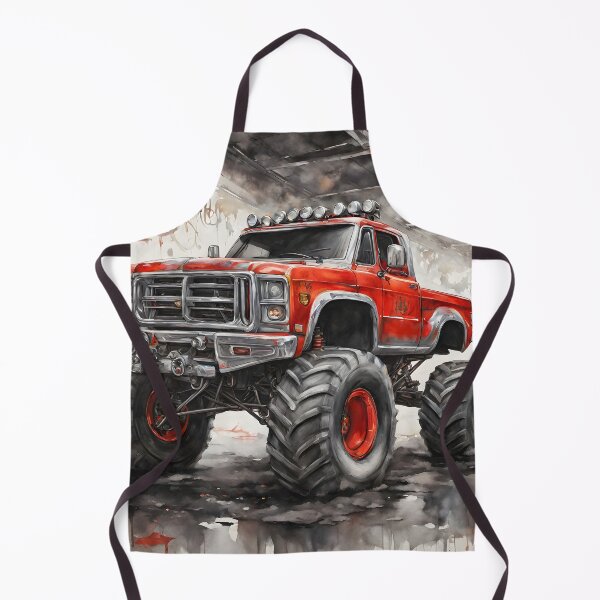 Item preview, Urban Roar: Grey and Red Monster Truck Artistry designed and sold by LSVart.