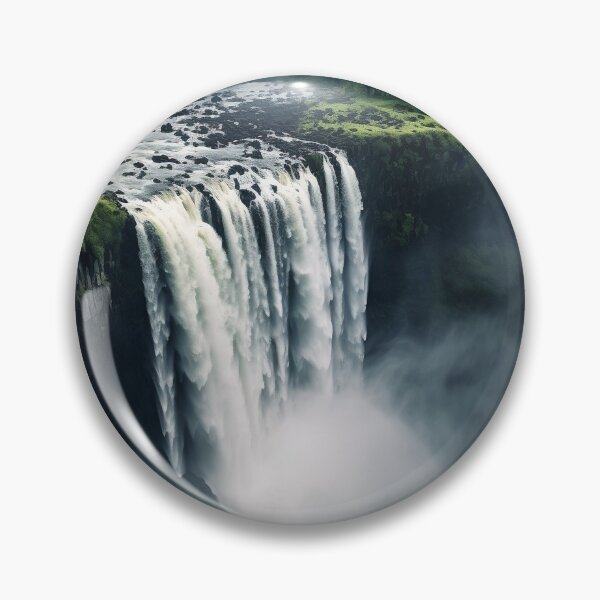 Item preview, Misty forest with waterfalls in fog long exposure - Landscape photography designed and sold by TheArtistOf2022.