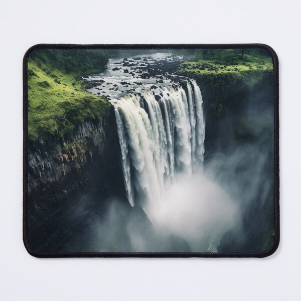 Item preview, Misty forest with waterfalls in fog long exposure - Landscape photography designed and sold by TheArtistOf2022.