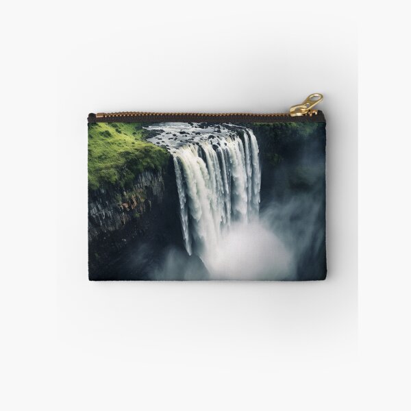 Item preview, Misty forest with waterfalls in fog long exposure - Landscape photography designed and sold by TheArtistOf2022.