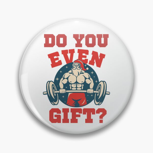 Item preview, Santa Claus weightlifting and gifting designed and sold by Castle-Kojin.