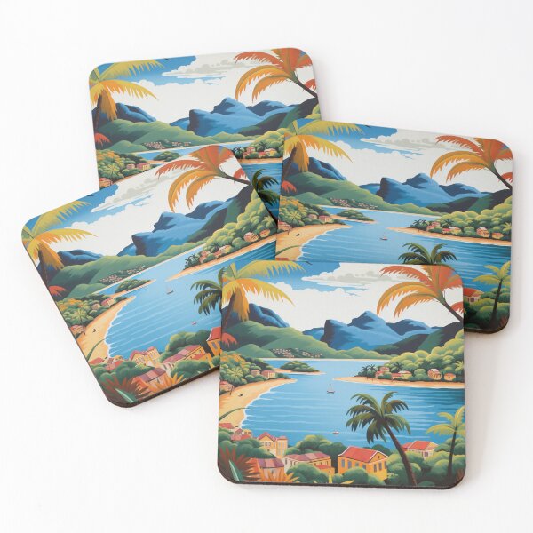 Item preview, Peaceful Tropical Haven in Color designed and sold by Clock-Designer.