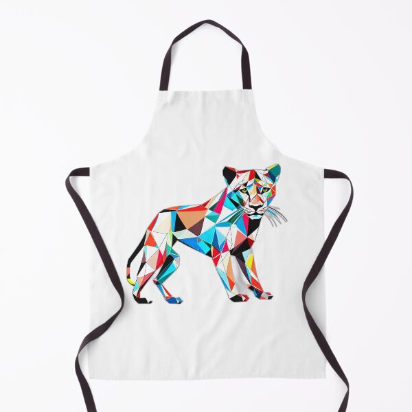 Item preview, Colourful Gazing Puma Geometric Shaped Artwork designed and sold by Geonimalia.