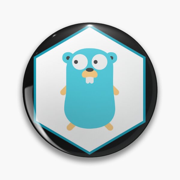 Item preview, Golang Gopher GO hexagon ,Lang Programming Programmer  designed and sold by Redstrawberry13.