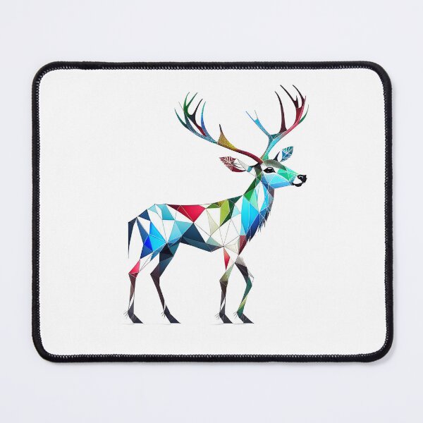 Item preview, Colourful Calm Deer Geometric Shaped Artwork designed and sold by Geonimalia.