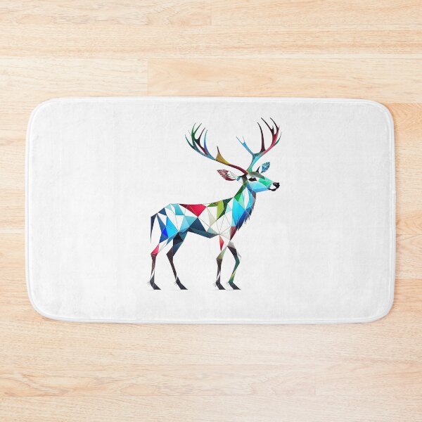 Item preview, Colourful Calm Deer Geometric Shaped Artwork designed and sold by Geonimalia.
