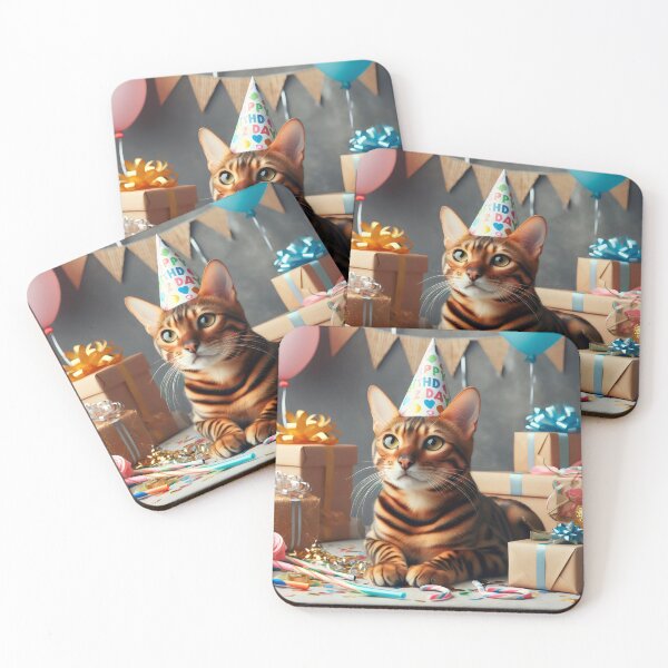 Item preview, Bengal Cat Birthday  designed and sold by fatbanana.