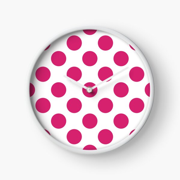 Item preview, Polka dots pattern. Fuchsia motif on white background. designed and sold by Patterns by Sue.