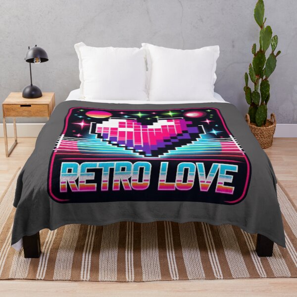 Item preview, Retro Love Neon Heart Pixel Art | 80s Synthwave designed and sold by Hibiskusmond.