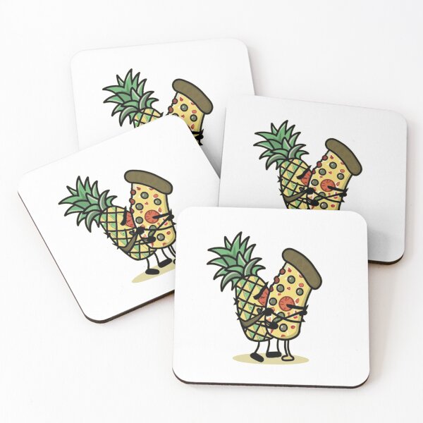 Item preview, pineapple and pizza kissing designed and sold by unicornunicorn.