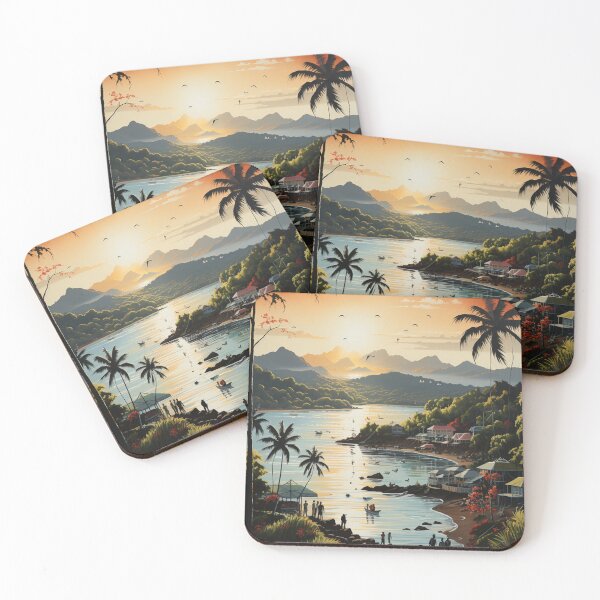 Item preview, Tropical Twilight and Calm Sea designed and sold by Clock-Designer.