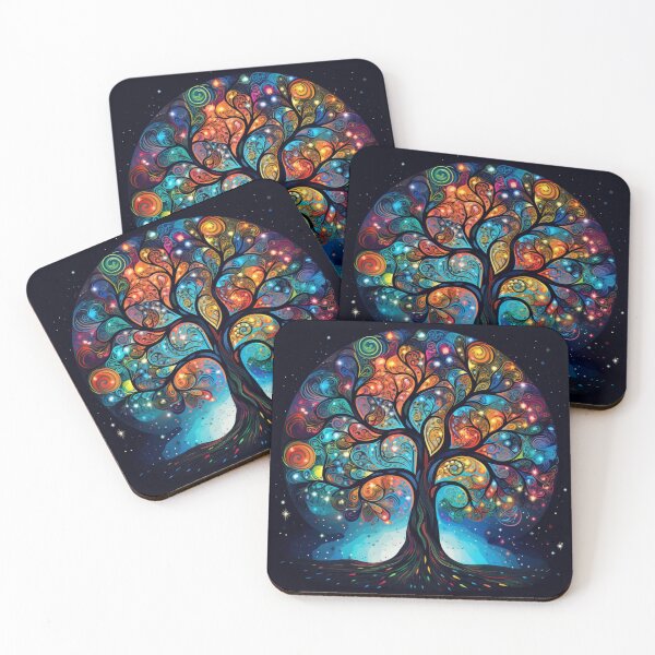 Item preview, Colorful Cosmic Tree of Life designed and sold by Clock-Designer.