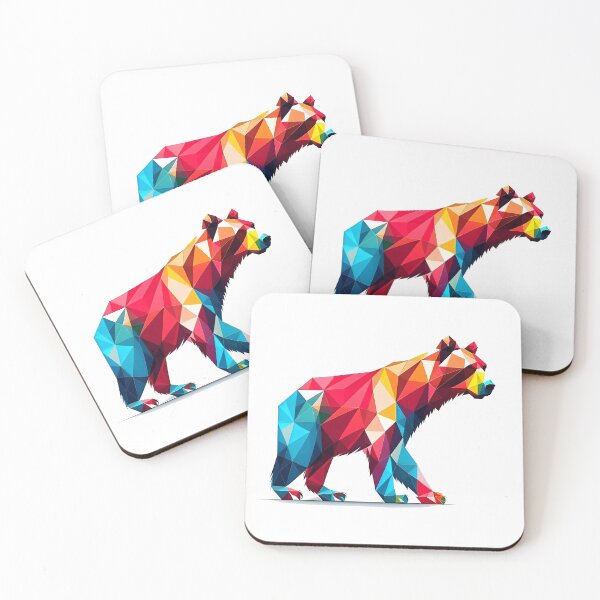 Item preview, Grizzly Bear Geometric Shaped Artwork designed and sold by Geonimalia.