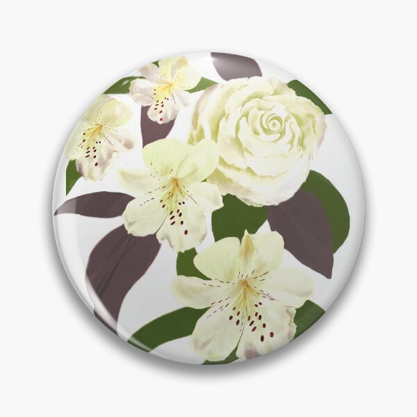 Item preview,  Alstroemeria and rose, digital watercolour painting for charity designed and sold by JayTCee.