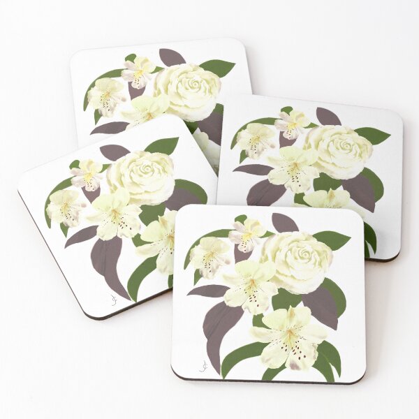 Item preview,  Alstroemeria and rose, digital watercolour painting for charity designed and sold by JayTCee.