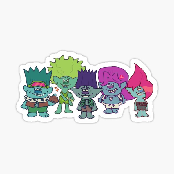 Trolls World Tour Biggie and Mr. Dinkles Kiss-Cut Sticker, Stickers