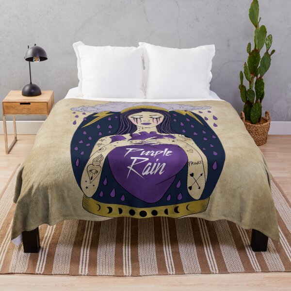 Item preview, Purple Rain - Old School tattoo Illustration designed and sold by 11UponaTime.