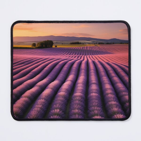 Item preview, Fields of lavender at sunset long exposure - Landscape photography designed and sold by TheArtistOf2022.