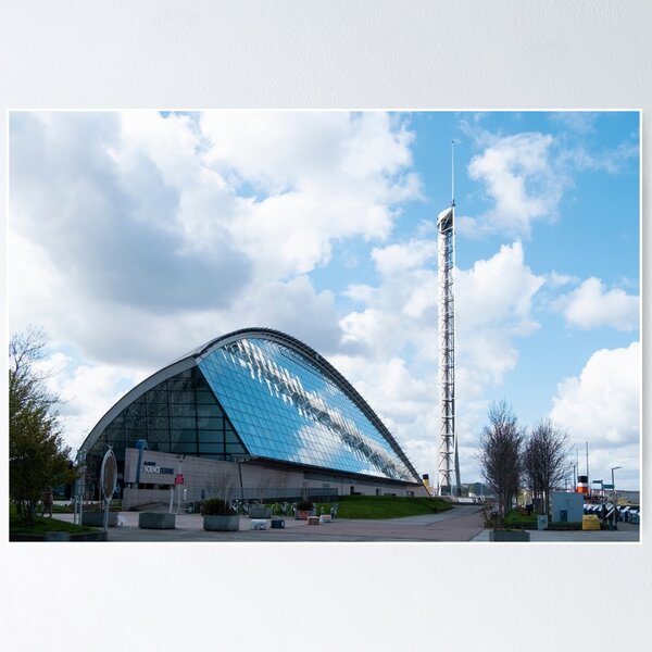 Glasgow Science Centre And Tower River Clyde Scotland Poster