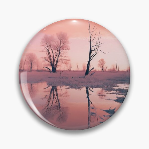 Item preview, Lake with snow trees at sunrise sky - Landscape photography designed and sold by TheArtistOf2022.