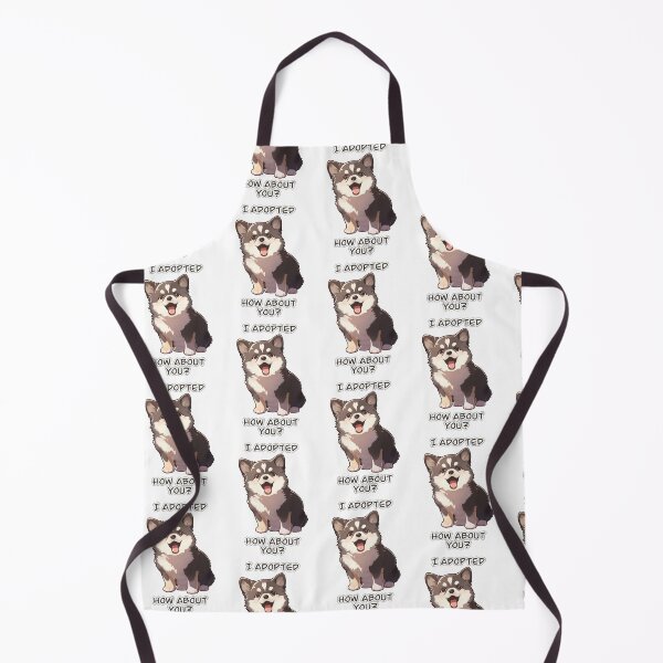 Item preview, I Adopted How About You Puppy Sticker and Shirt Brown Text By Zeesdesign on Redbubble designed and sold by ZEESDESIGN.