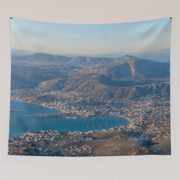 Item preview, Flying Over Athens Greece and the Mediterranean Sea designed and sold by SafariByMarisa.