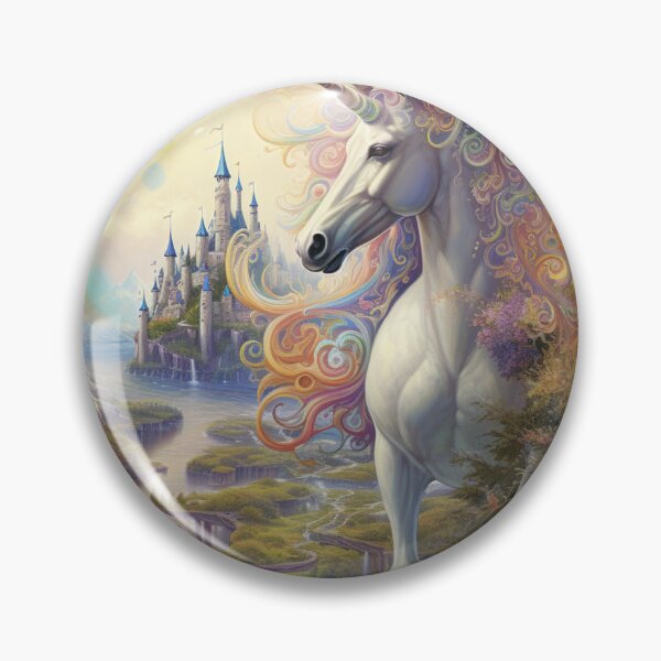 Item preview, A majestic unicorn with a mane coloured in the ethereal hues of the rainbow designed and sold by Cris888.
