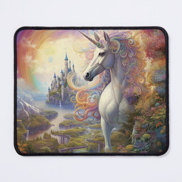 Item preview, A majestic unicorn with a mane coloured in the ethereal hues of the rainbow designed and sold by Cris888.