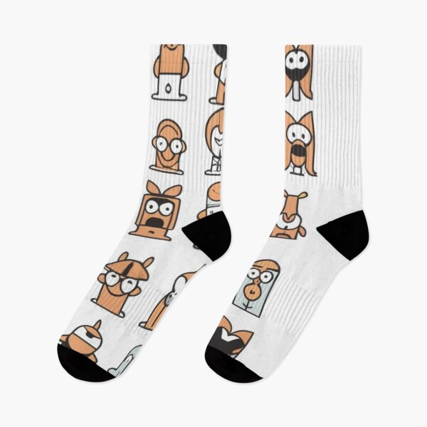 Item preview, logo picture illustration graphics graffiti characters funny graphics for children funny bedding white brown black figures designed and sold by gulka8.