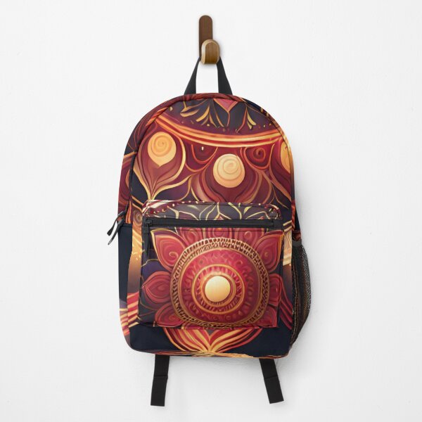 Item preview, Carnival Spirit Mandala - Swirling Joy in Red & Gold designed and sold by SpiritualManda.