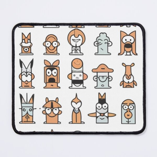 Item preview, logo picture illustration graphics graffiti characters funny graphics for children funny bedding white brown black figures designed and sold by gulka8.