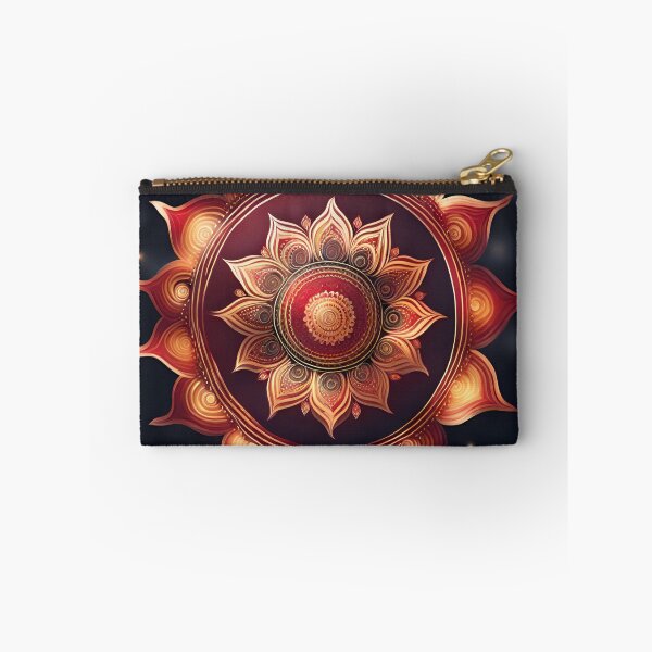 Item preview, Carnival Spirit Mandala - Swirling Joy in Red & Gold designed and sold by SpiritualManda.