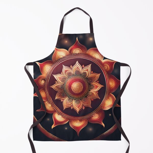 Item preview, Carnival Spirit Mandala - Swirling Joy in Red & Gold designed and sold by SpiritualManda.