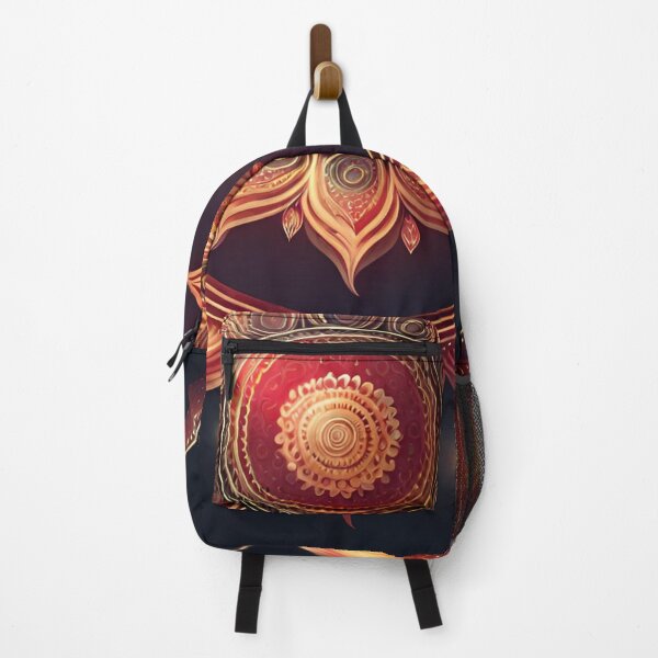 Item preview, Carnival Spirit Mandala - Swirling Joy in Red & Gold designed and sold by SpiritualManda.